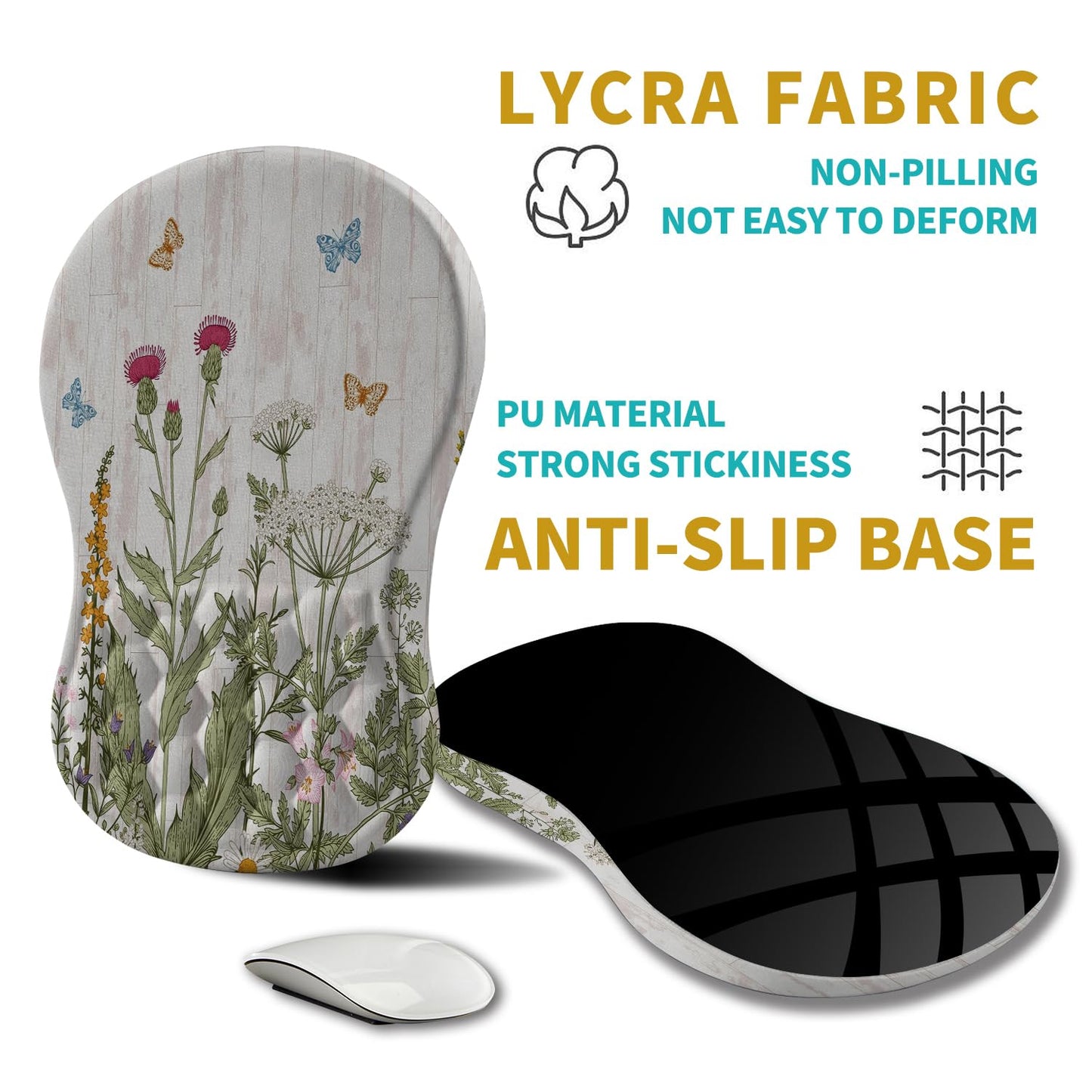 Hokafenle Ergonomic Mouse Pad Wrist Support, Wrist Rest Mousepad for Carpal Tunnel Pain Relief with