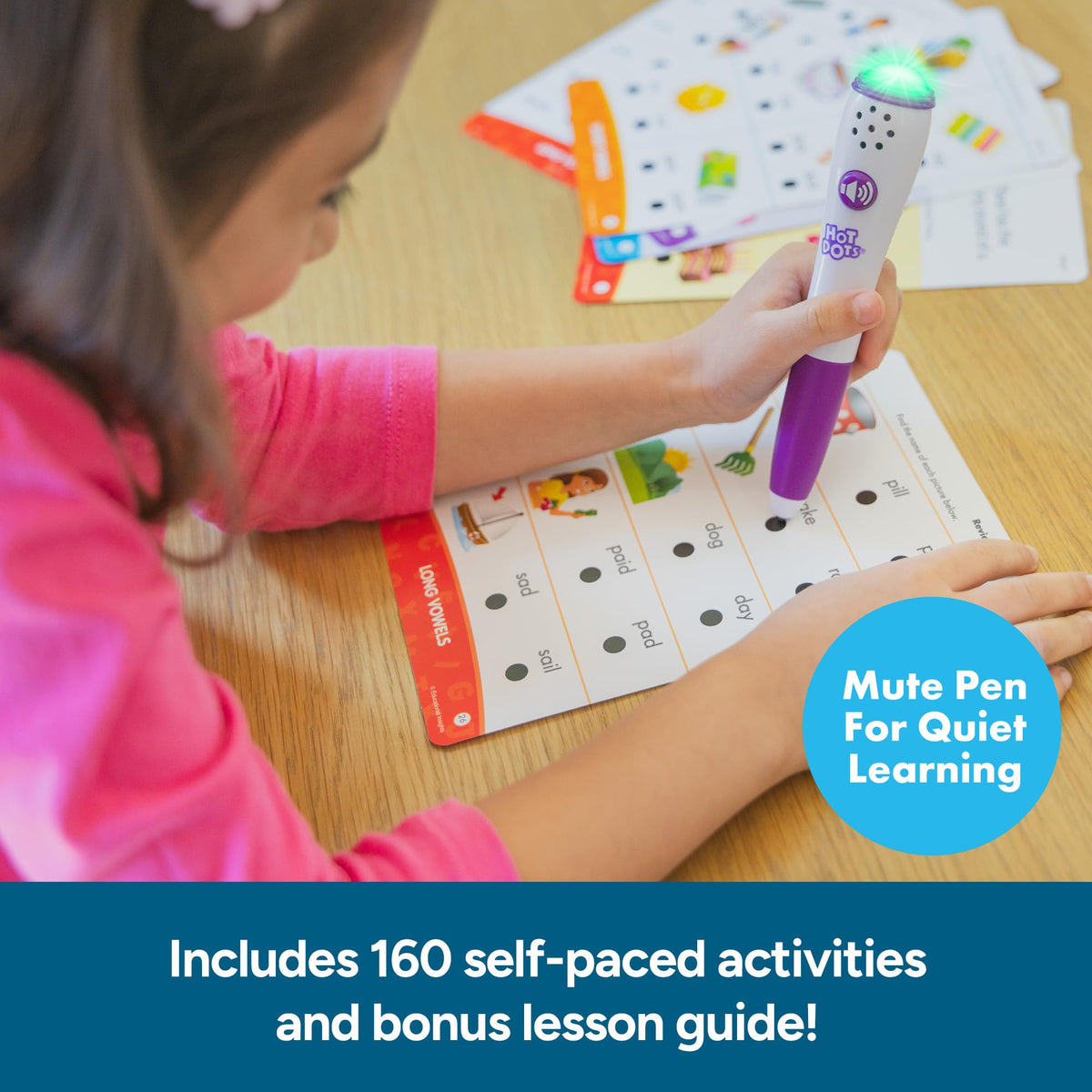 Educational Insights Hot Dots Phonics Fun Set - Preschool and Kindergarten Flash Cards Compatible