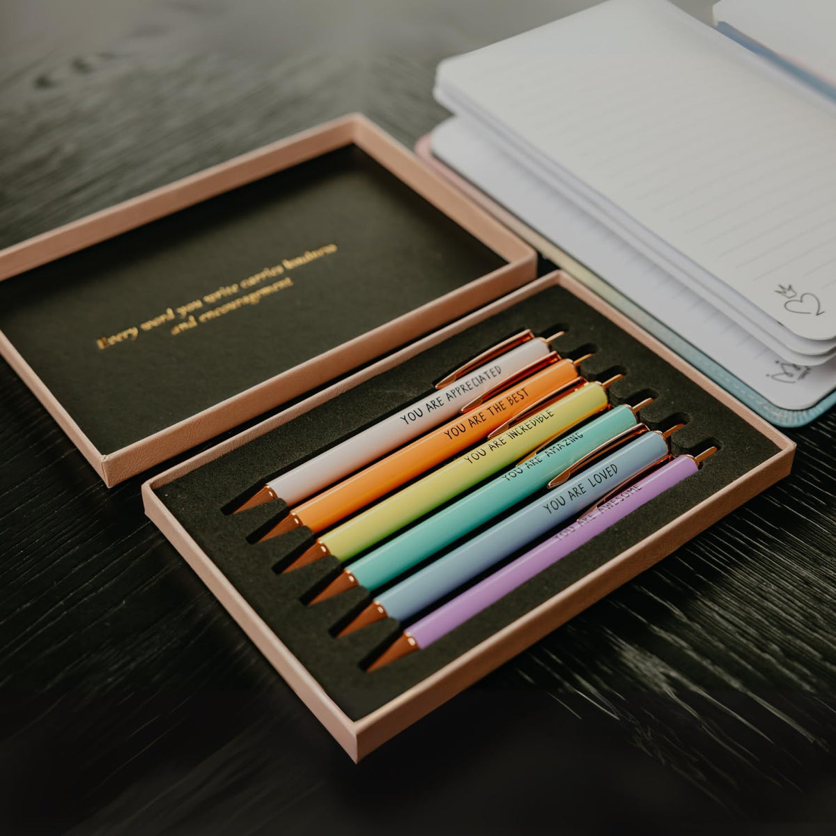 MESMOS 6pk German-Made Ink Fancy Pen Set for Women, Teacher Appreciation Gift Ideas for Women, Best