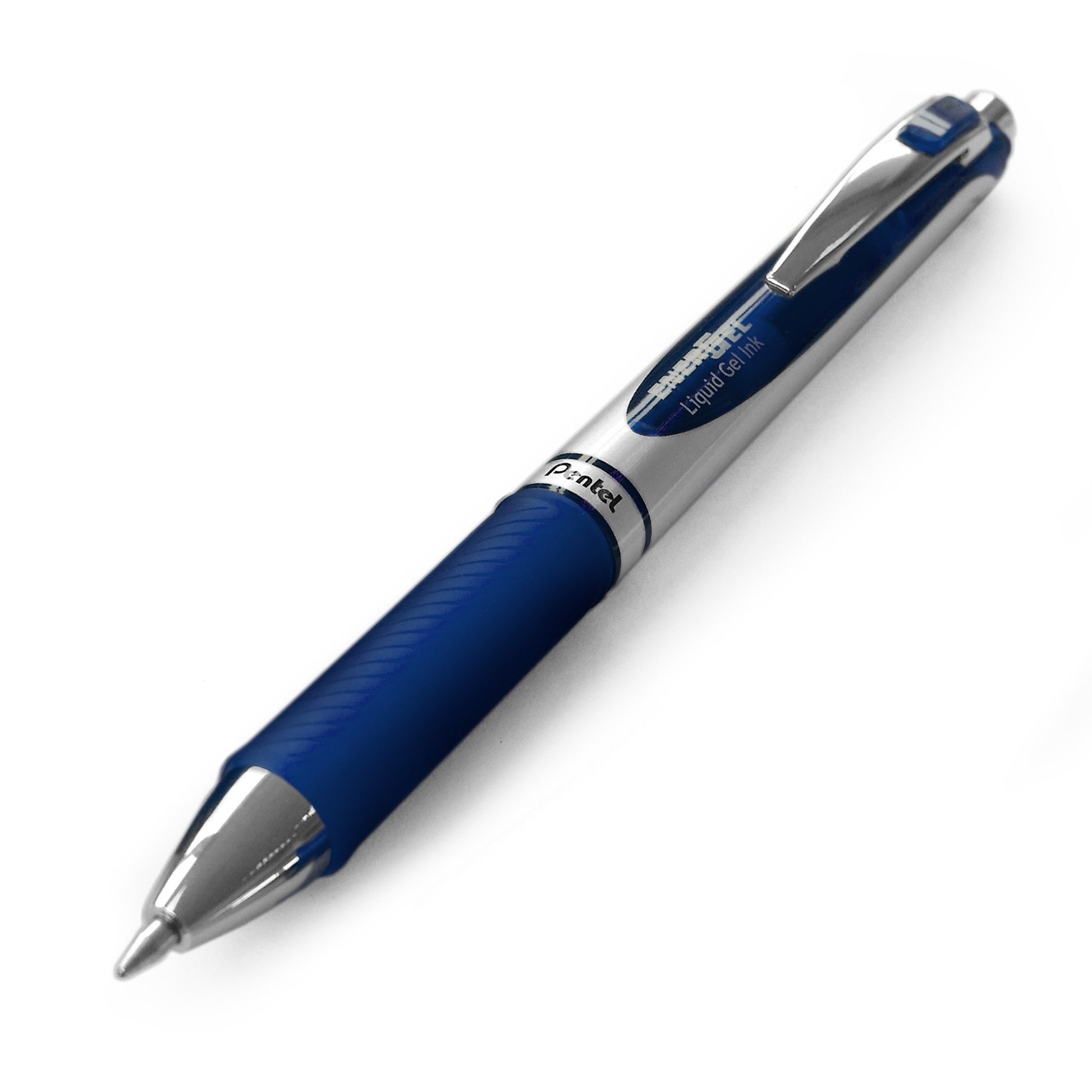 Pentel EnerGel RTX Retractable Liquid Gel Pen, (0.7mm) Metal Tip, Medium Line, Navy Blue Ink, Box