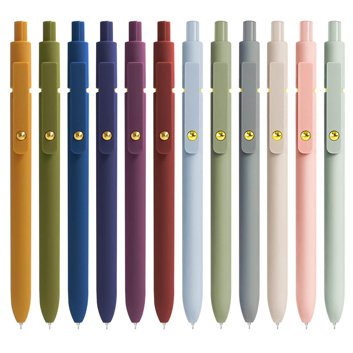 YOXMJDB Gel Pens, 12 Pcs 0.5mm Fine Point Smooth Writing Pens Cute Pens, High-End Series Black Ink