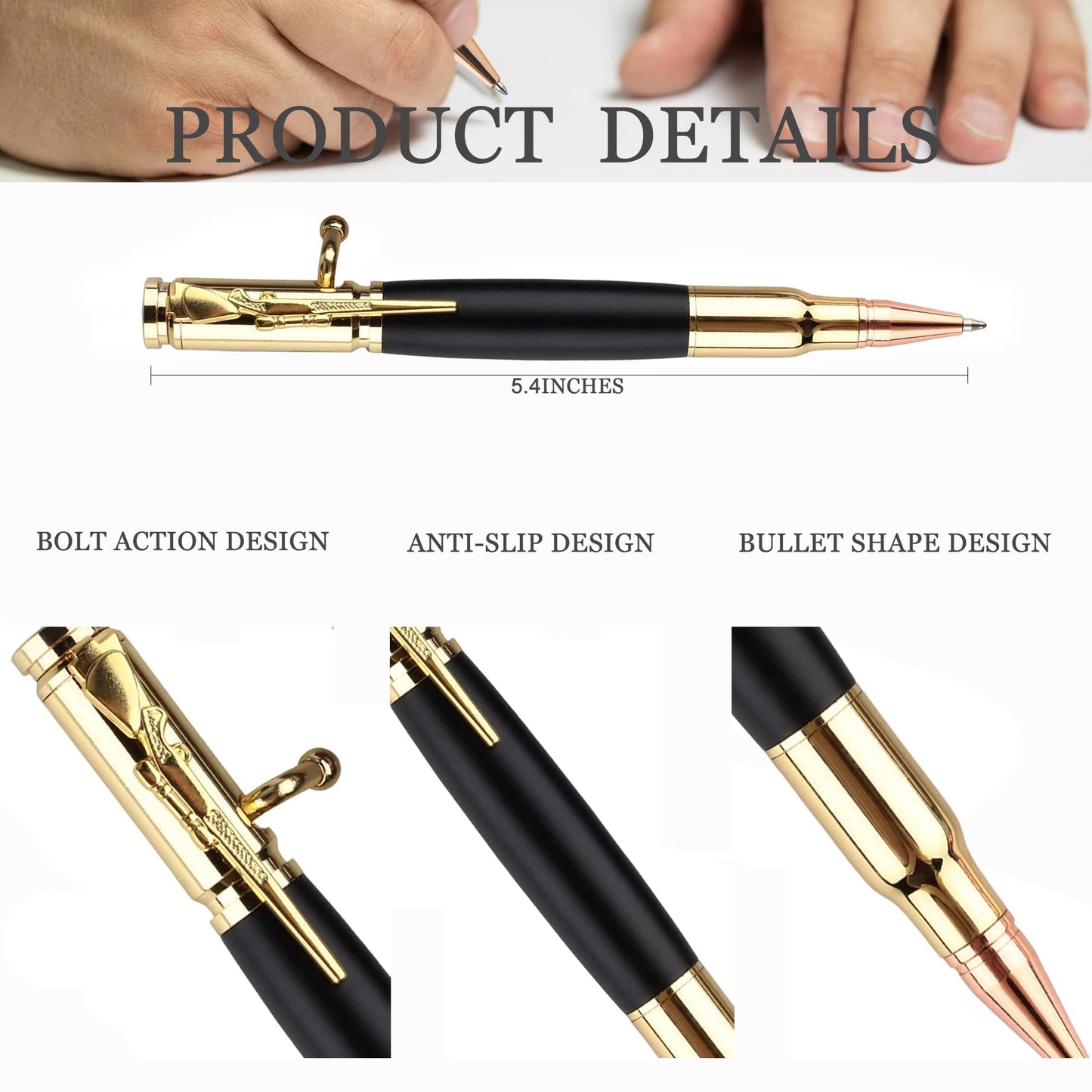 Blireana Personalized Bolt Action Pen Gift Set,Free Engraved Metal Ballpoint Pen with 2