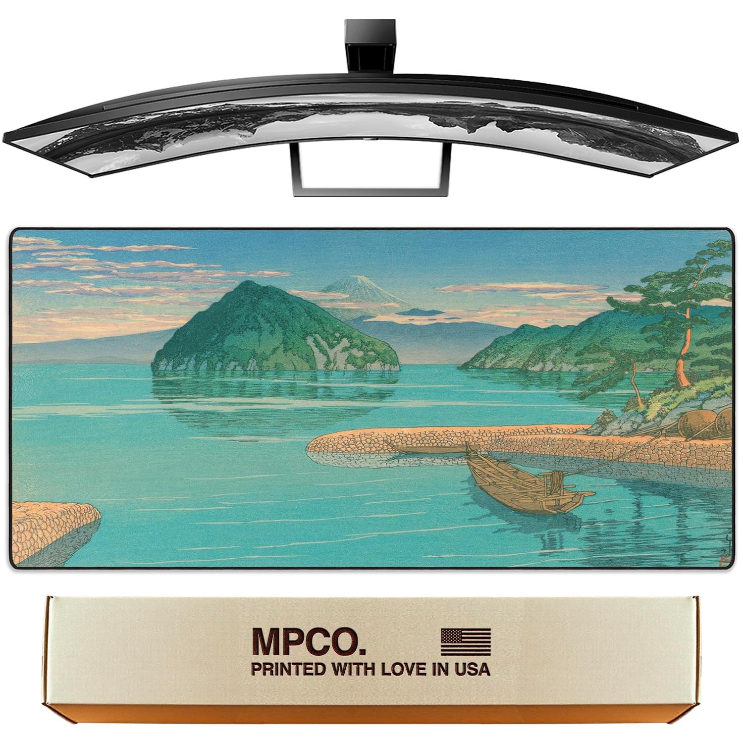 MPCO. Izuno Mitsu Large Gaming Desk Pad, 36" x 17" Duraglyde Desk Mat
