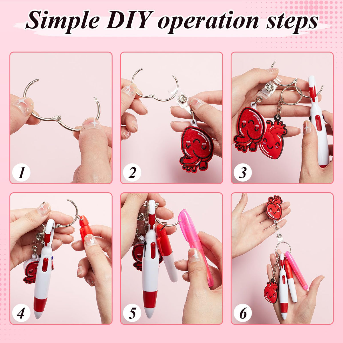 Henoyso Nurse Badge Reel Bulk,54 Pcs,Classic