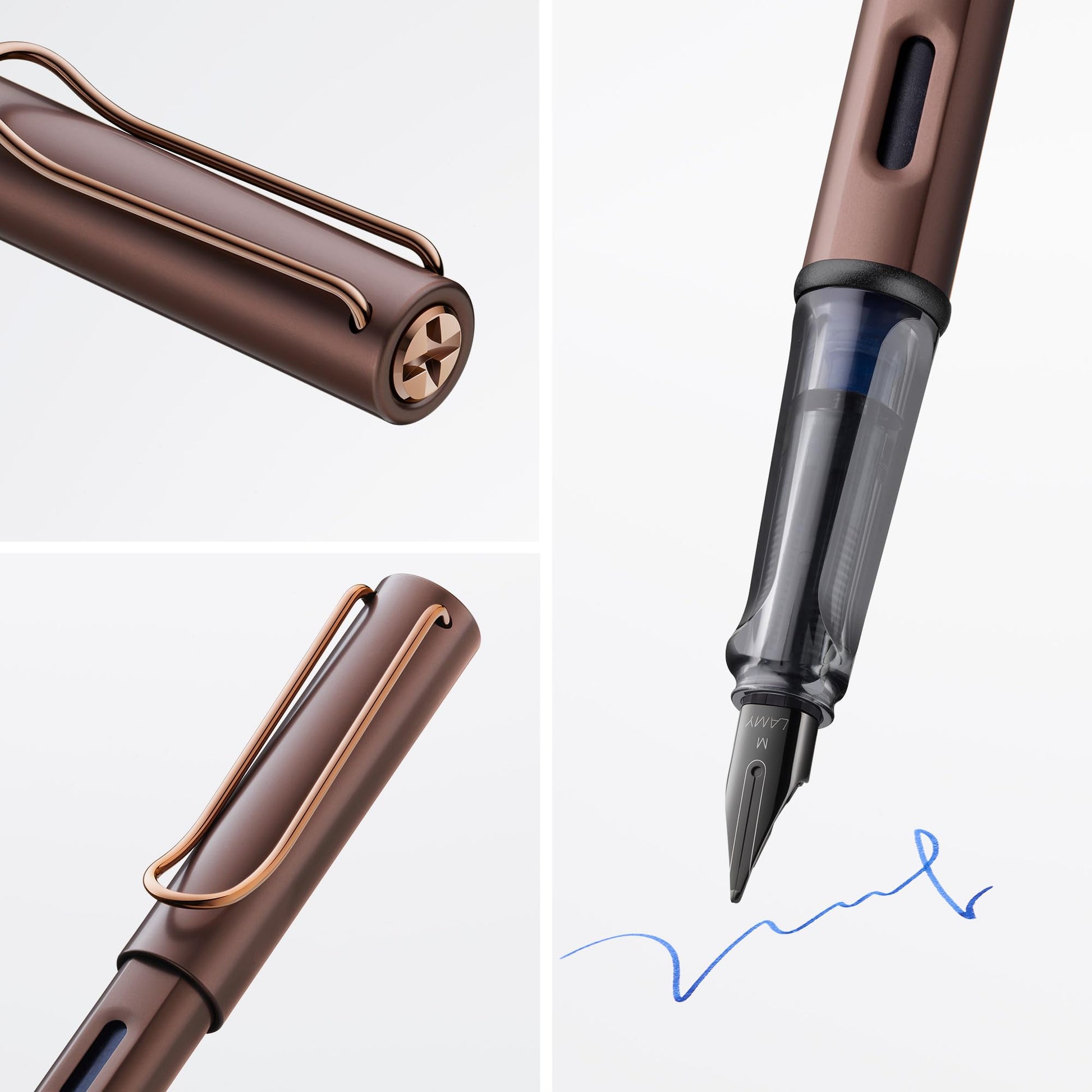 LAMY Lx fountain pen - PVD-coated nib & ergonomic grip - steel nib in size F - lightweight aluminum