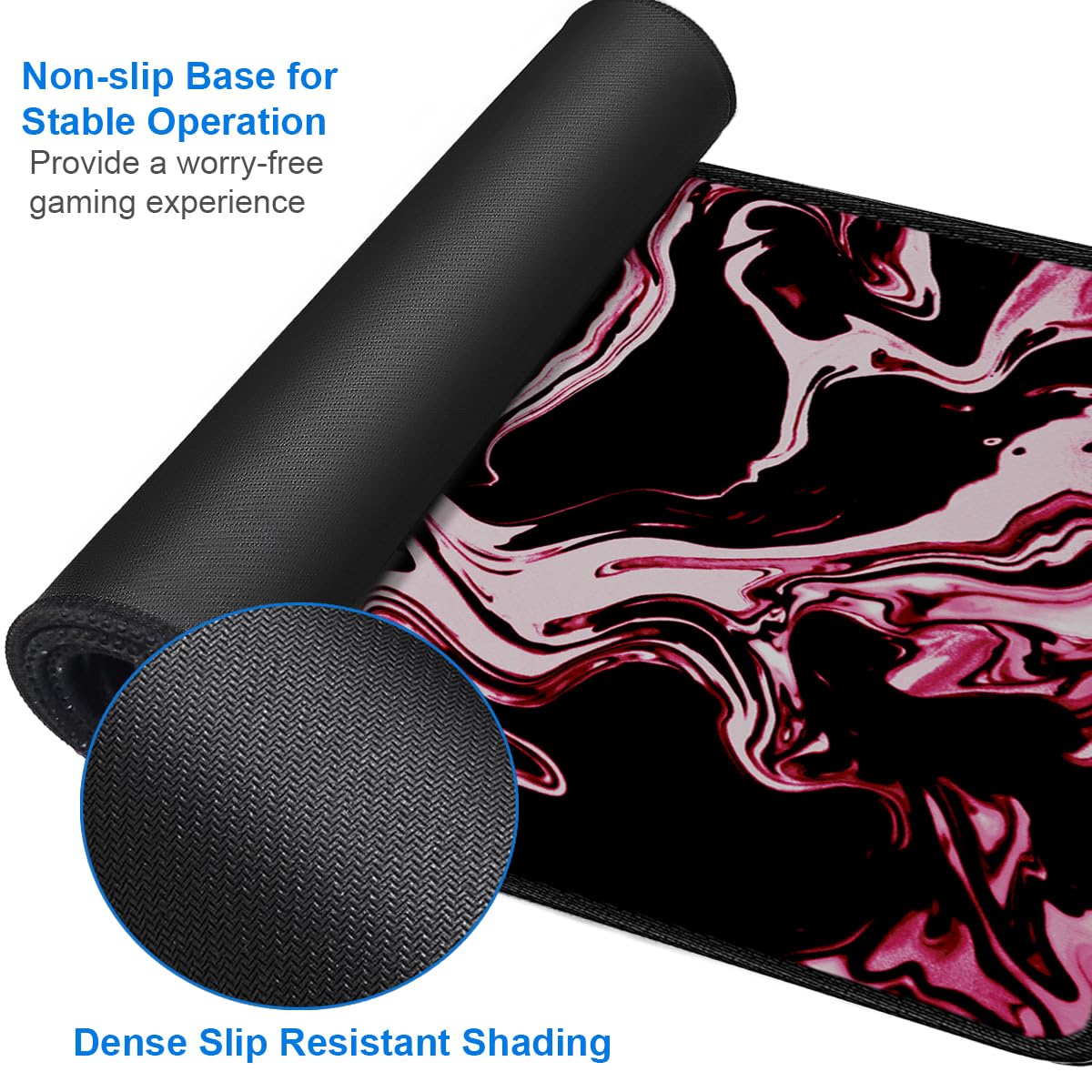 Gaming Mouse Pad, 31.5x15.7 inch Large Extended Computer Keyboard Mouse Mat, Water Resist Non-Slip