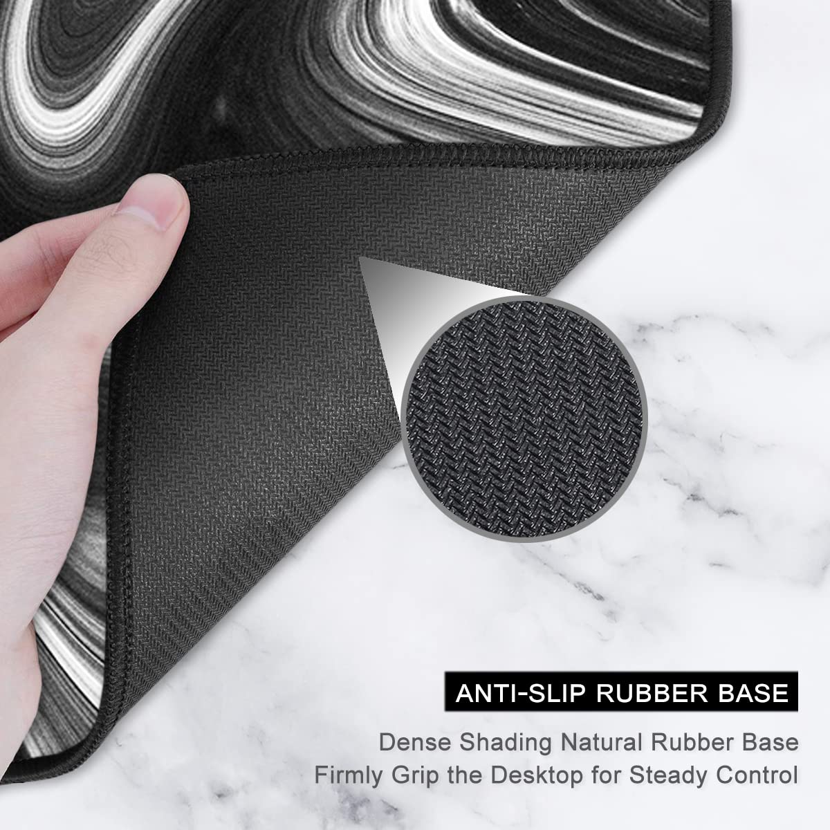 Auhoahsil Large Gaming Mouse Pad, XXL 35.4 x 15.7 in Desk Mat, Contour