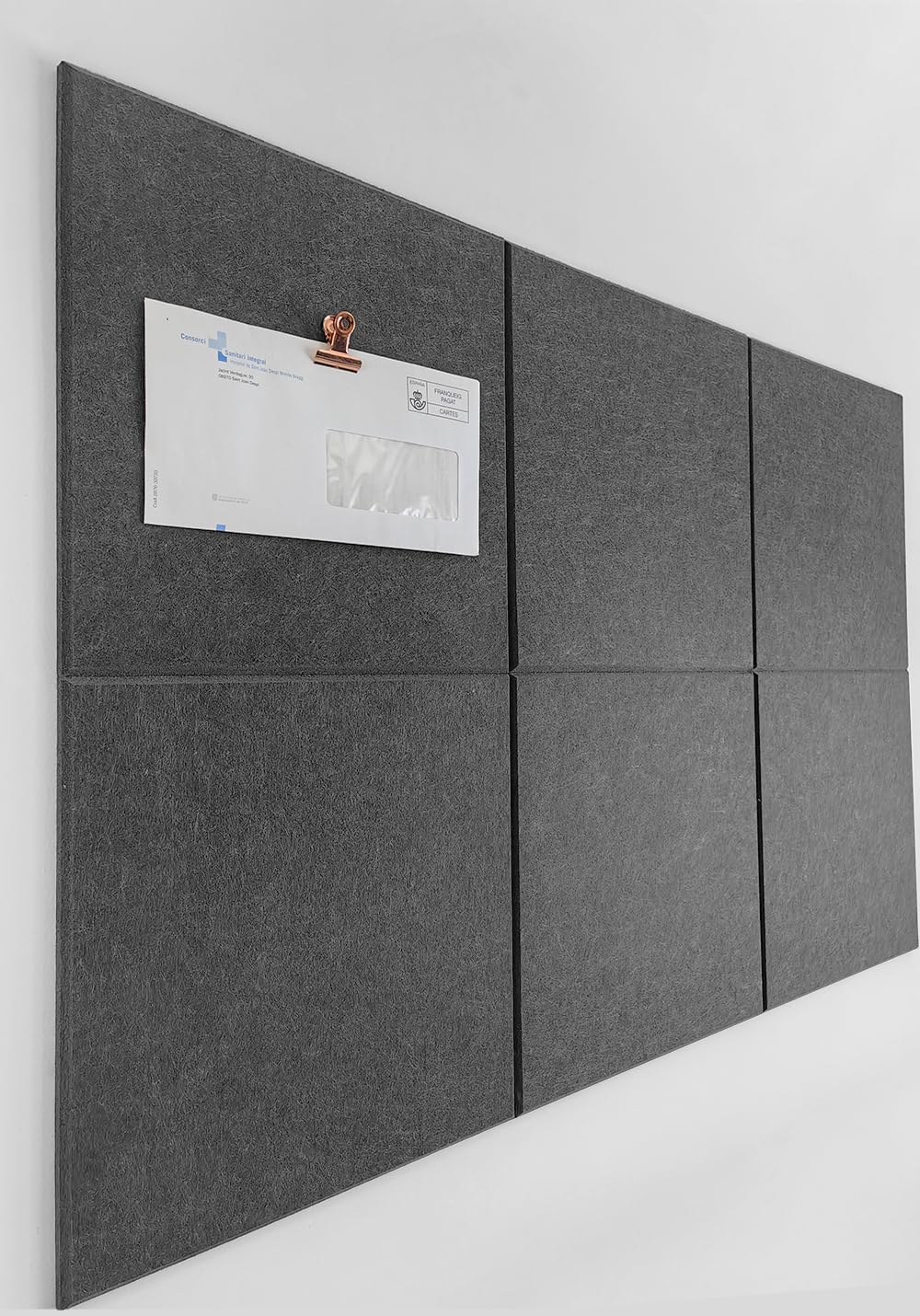DECORITA Cork Board 24 x36 Alternative - 6 Pack Felt Wall Tiles with Safe Removable Adhesive Tabs