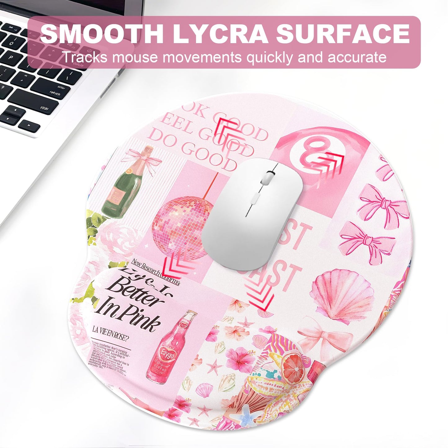 Ergonomic Mouse Pad with Wrist Rest and Keyboard Wrist Rest, Mousepad