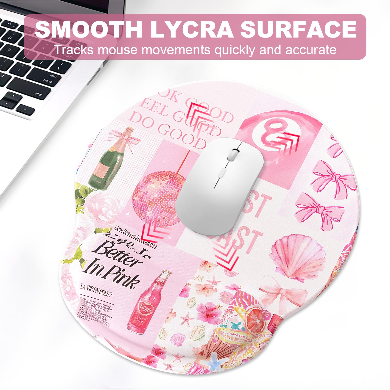 Ergonomic Mouse Pad with Wrist Rest and Keyboard Wrist Rest, Mousepad