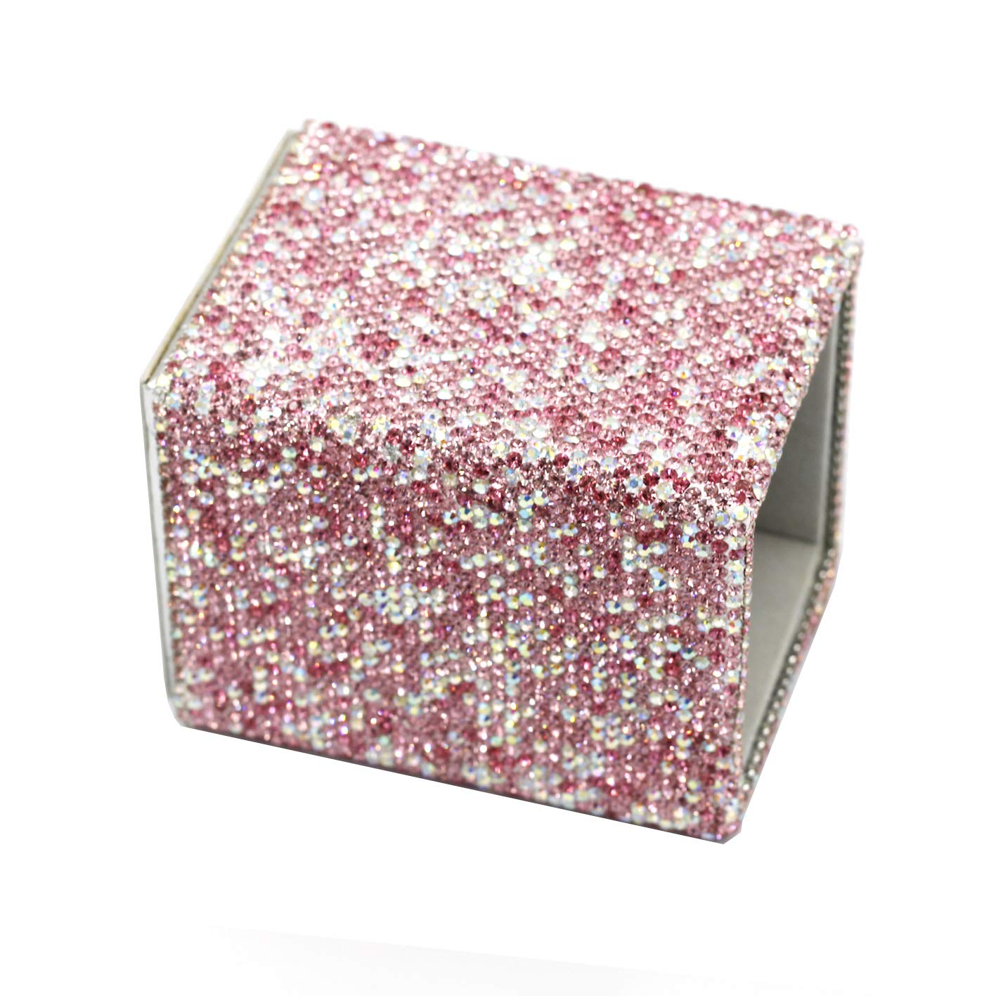 Bestbling crystal Bling Rhinestone Pen Pot Holder Box organizer Cosmetic Container (Square, Midium)
