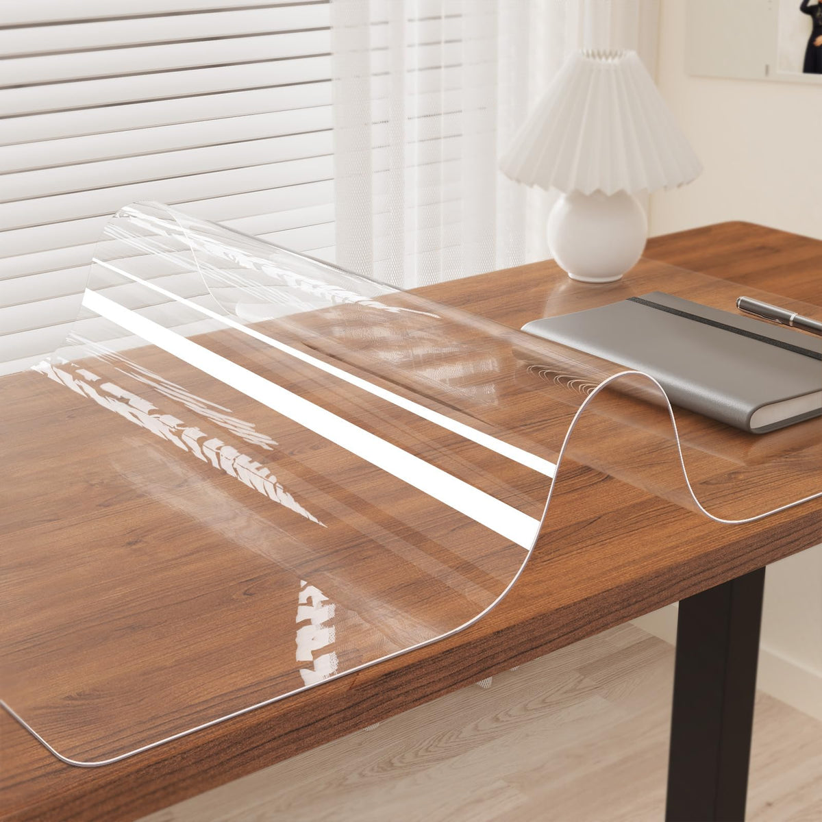 Oterri Clear Writing Desk Pad, 16’’x30” Heat Resistant Waterproof PVC Round Edge Durable Desk