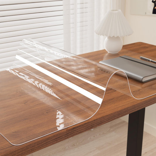 Oterri Clear Writing Desk Pad, 16’’x30” Heat Resistant Waterproof PVC Round Edge Durable Desk