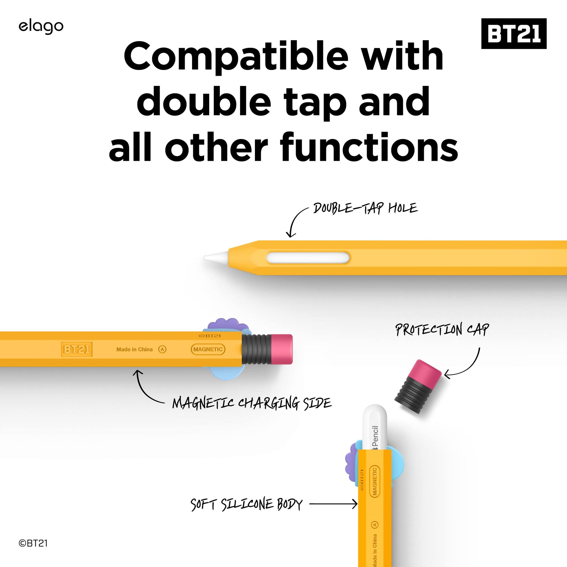 elago l BT21 for Apple Pencil Pro & 2nd Gen