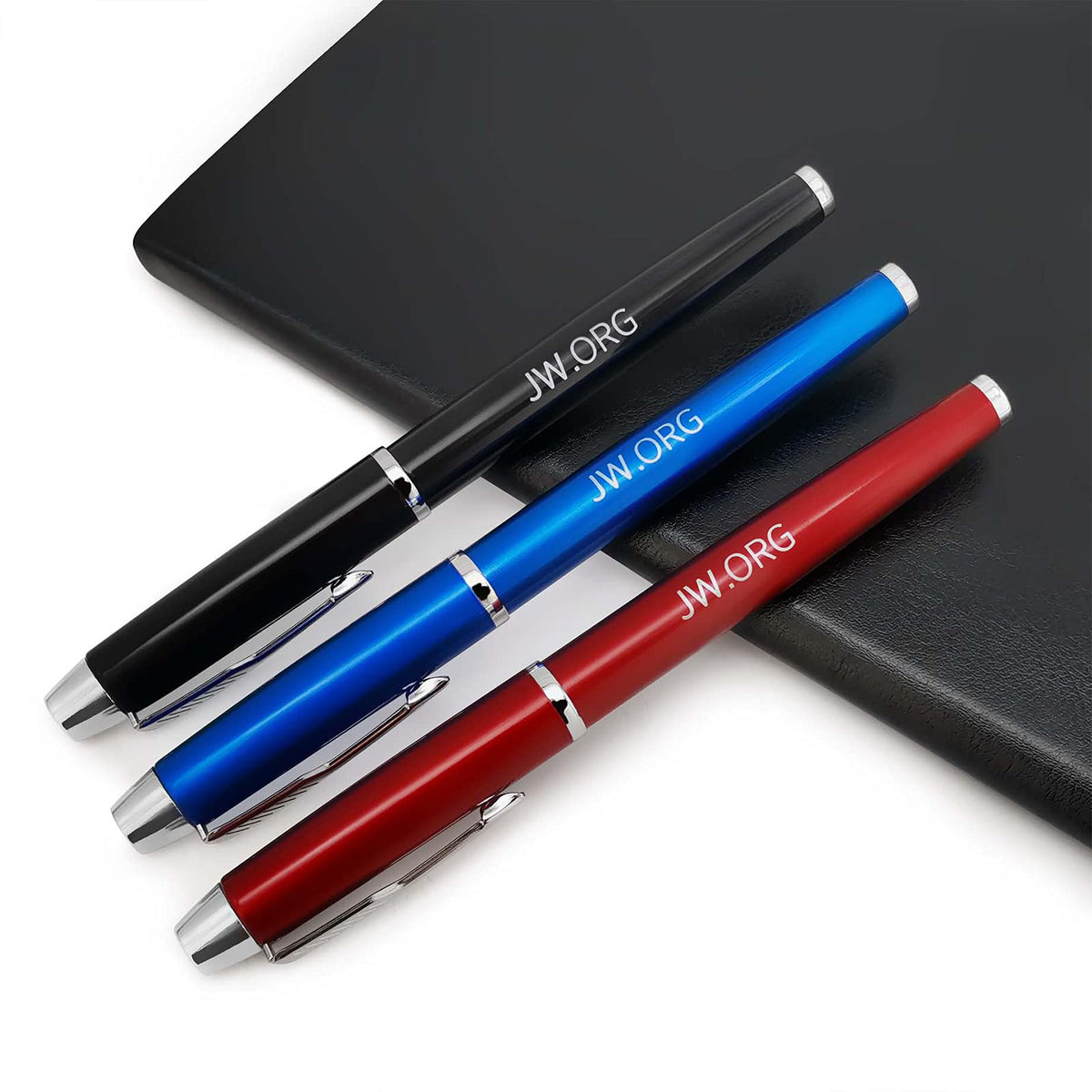 TONOS Jw.org Pen Metal Clip Top Ball Point Black Ink Fine Tip Executive Pen with Insert Cover for