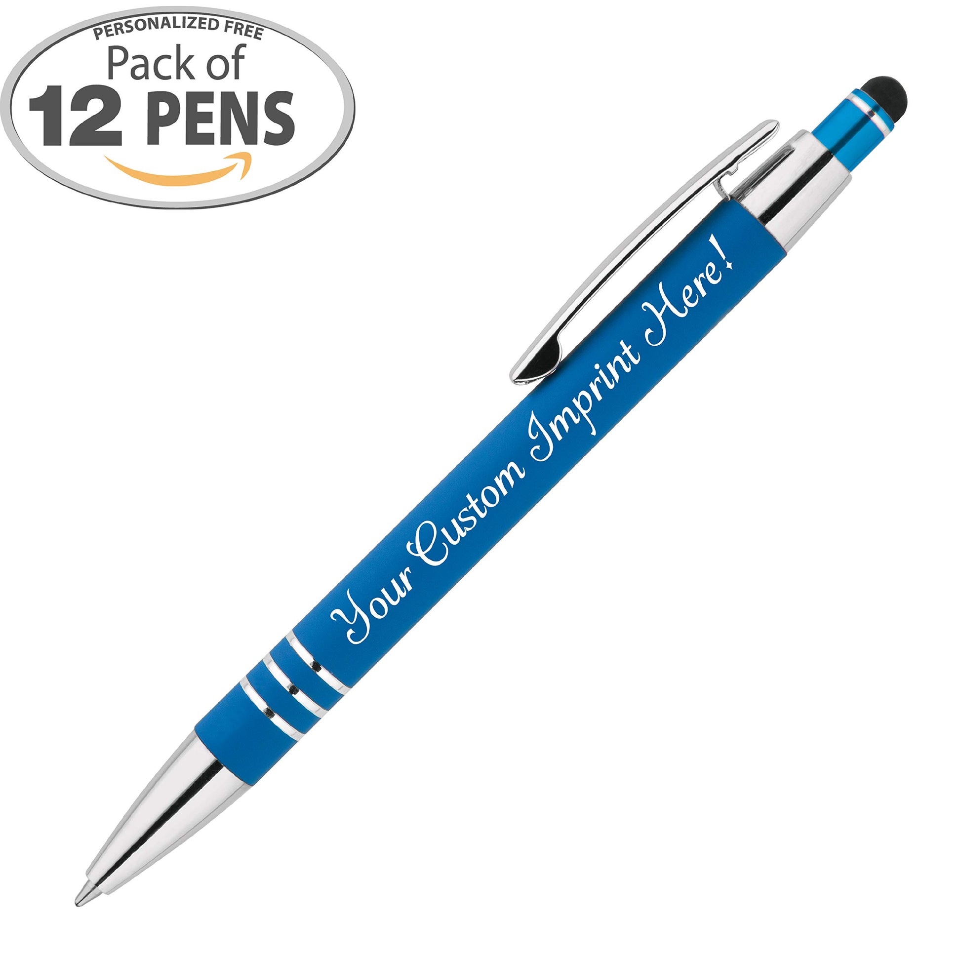 Personalized Pens - Hottie Rubberized Soft Touch Ballpoint Pen with Stylus tip is a stylish