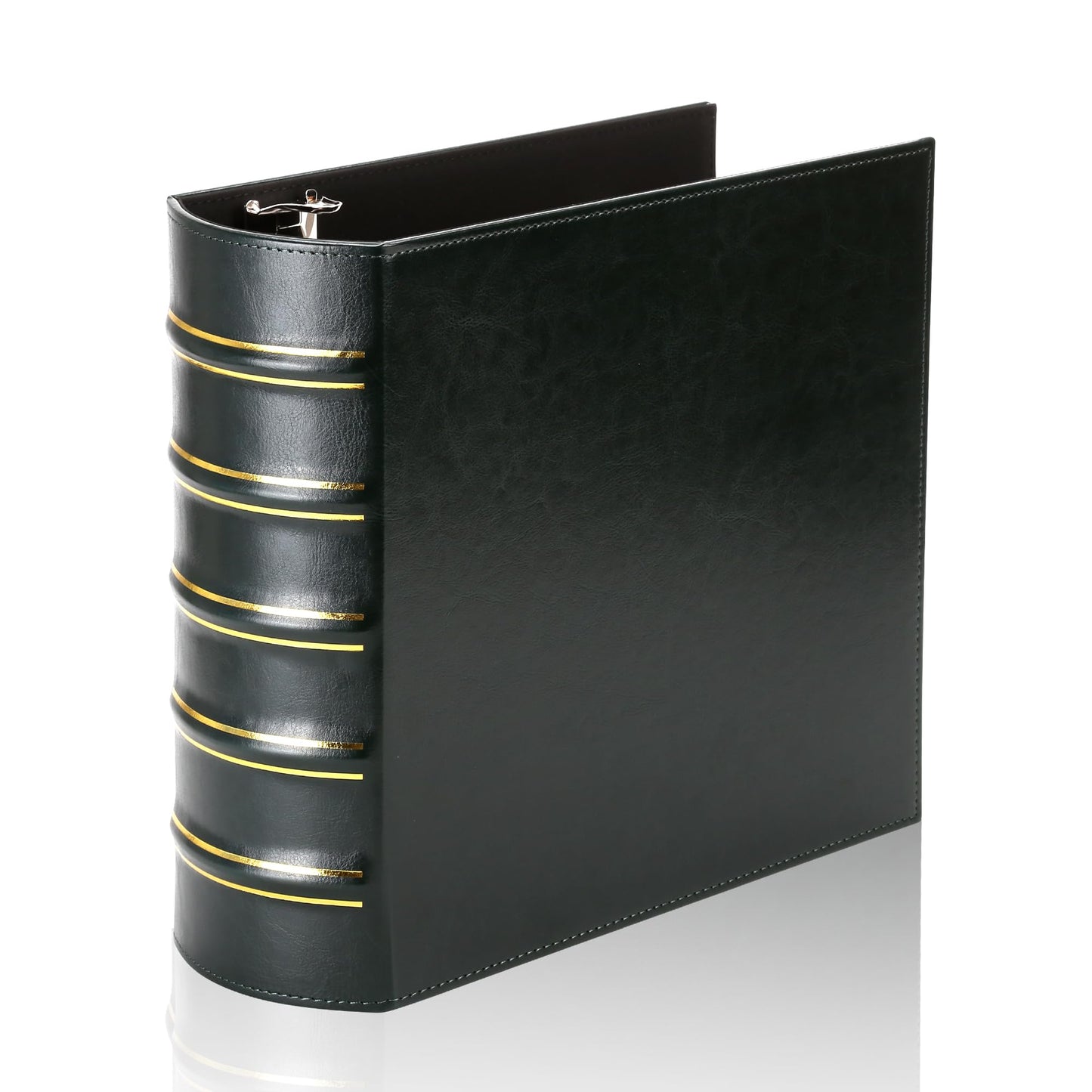 LETVPVOW Vintage Hardback 3 Ring Binder 3 Inch, Professional Leather Binder 3 Ring, Three Ring