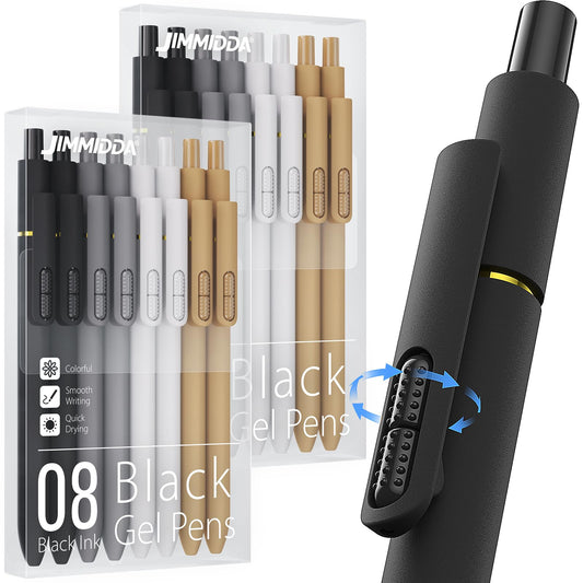 JIMMIDDA 16 Pack Gel Pens, Black Ink Quick-Drying No Smudge with Fidget
