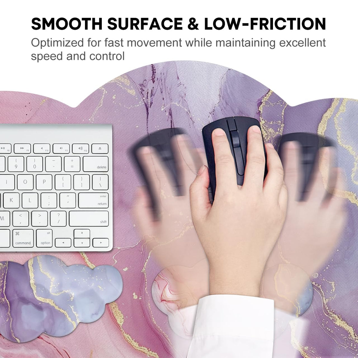 JIKIOU Ergonomic Keyboard Wrist Rest &Large Mouse Pad&Mouse Wrist & Cup Pad