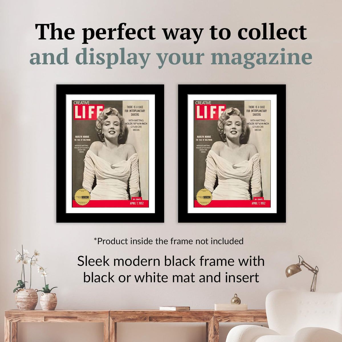 Creative Picture Frames 10.5 x 14 Magazine Frame with Full-Strength Glass, Holds Up To A 1/4" Thick