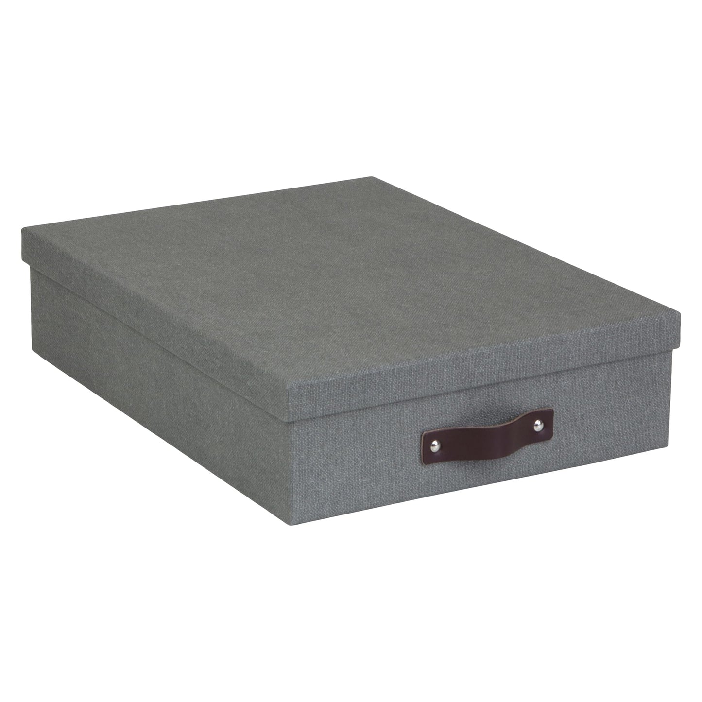 The Holding Company 'Oskar A4 Storage Box for Letters, 26 x 35 x 9 cm (W x D x H) Grey