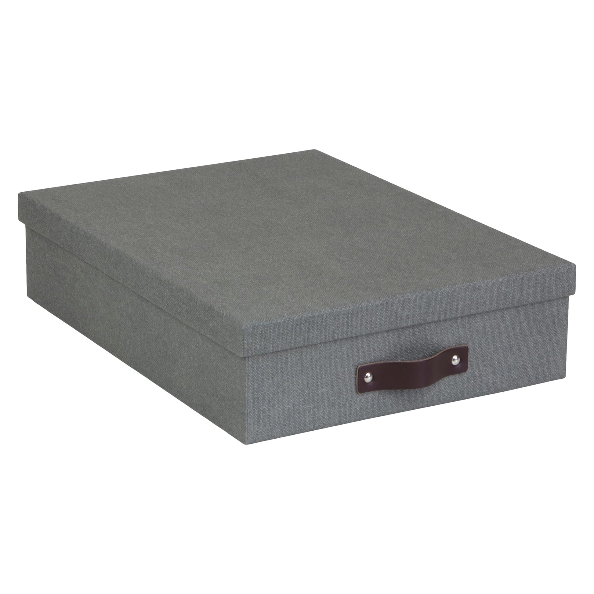 The Holding Company 'Oskar A4 Storage Box for Letters, 26 x 35 x 9 cm (W x D x H) Grey