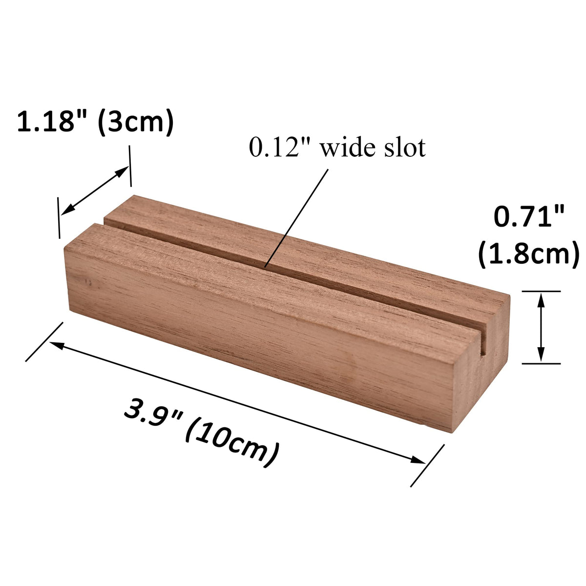 WILLOWDALE 12Pcs Walnut Place Card Holders for Table, Table Number Holders