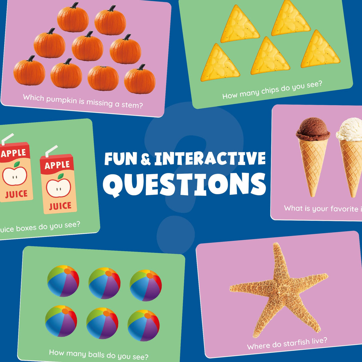 BenBen Flash Cards for Toddlers, Extra Thick, 250 Images, Double-Sided Educational Flashcards