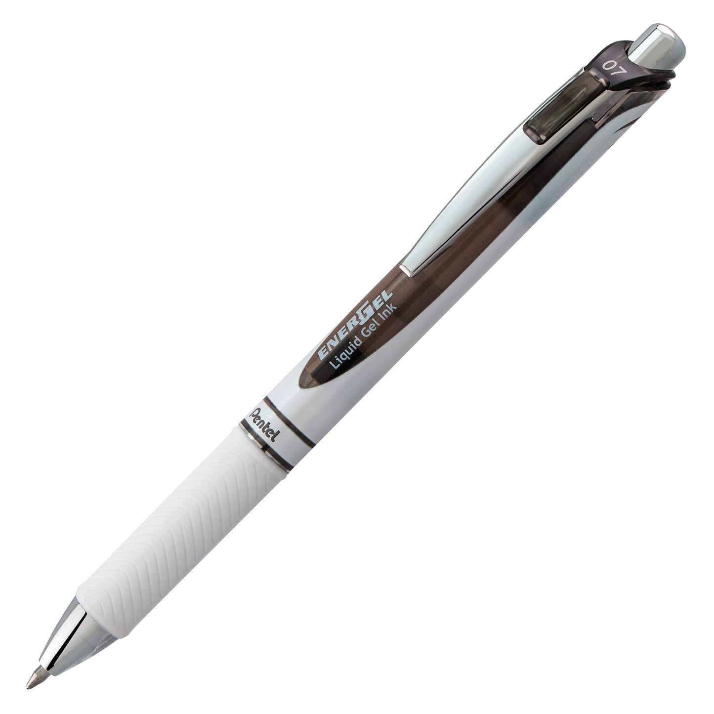 Pentel EnerGel Pearl Deluxe RTX Retractable Liquid Gel Pen, (0.7mm), Accent, Black Ink, Box of 12