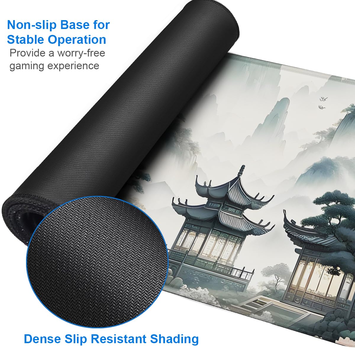 Large Gaming Mouse Pad, 31.5x15.7 inch Large Extended Computer Keyboard Mouse Mat, Water Resist