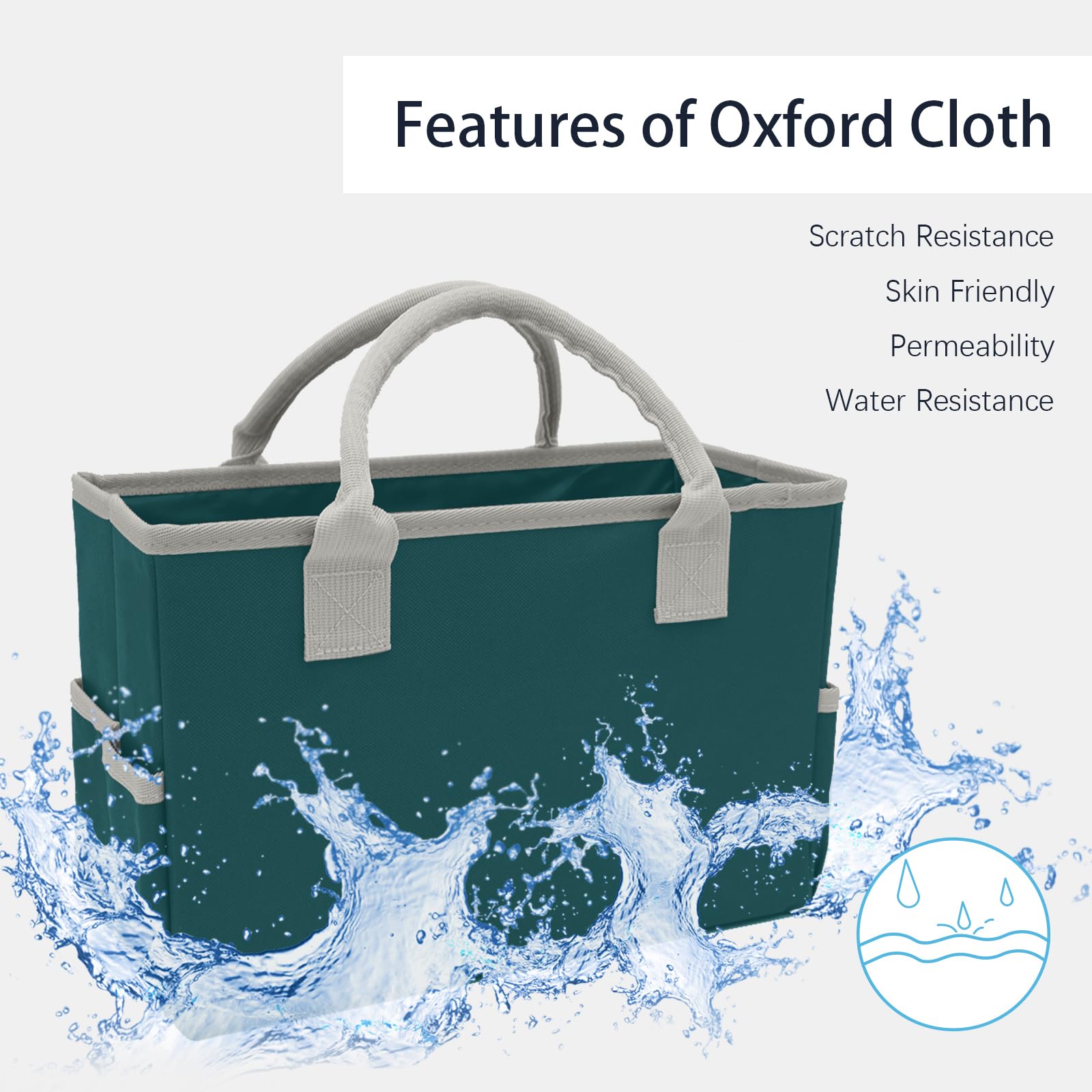 Cupohus Art Organizer Craft Storage Tote Bag with Pockets and Hadles, Oxford Fabric Carrying Caddy