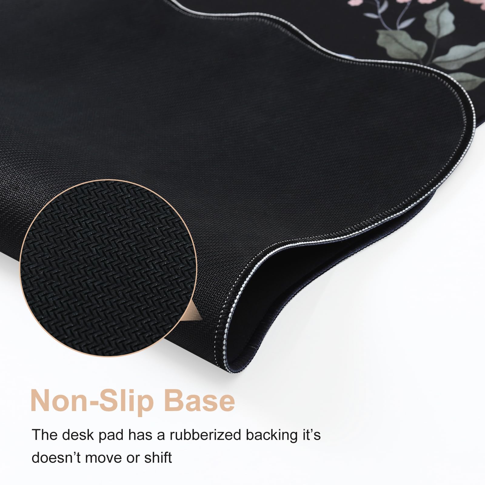 iCasso Desk Matt for Desktop, Black Desk Mat, Cute Desk Pad Mat, XXL Large Mouse Pad for Desk