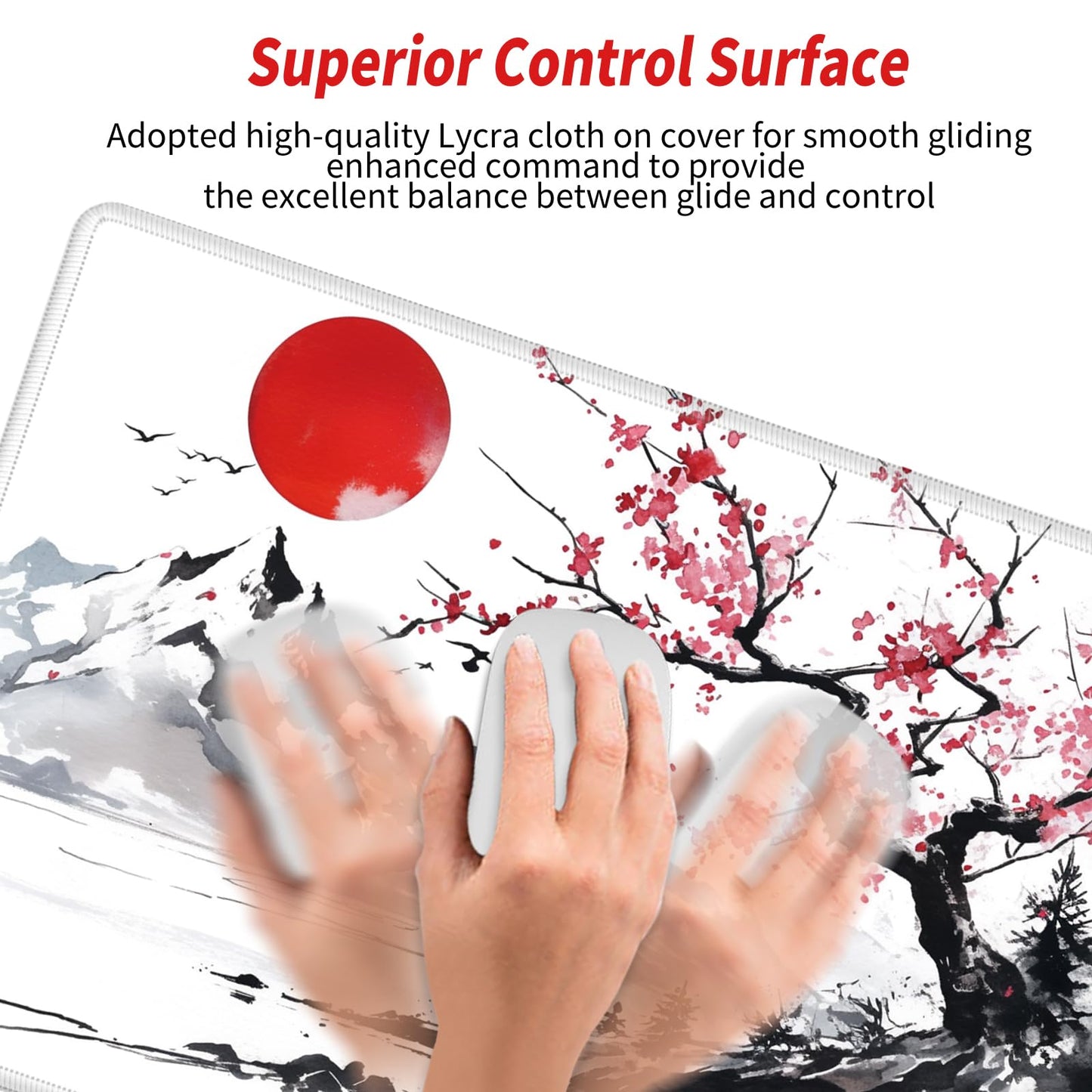 Gaming Mouse Pad 36x24 Desk Mat Large Mousepad Cherry Blossom Desk Pad Big Computer Mat Extended