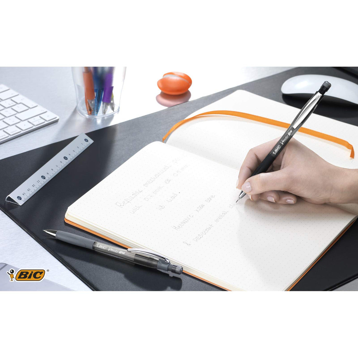 BIC Velocity Pro Refillable Mechanical Pencils - Black - Box of 12 (3 HB) Lead Pencils 0.7 mm with