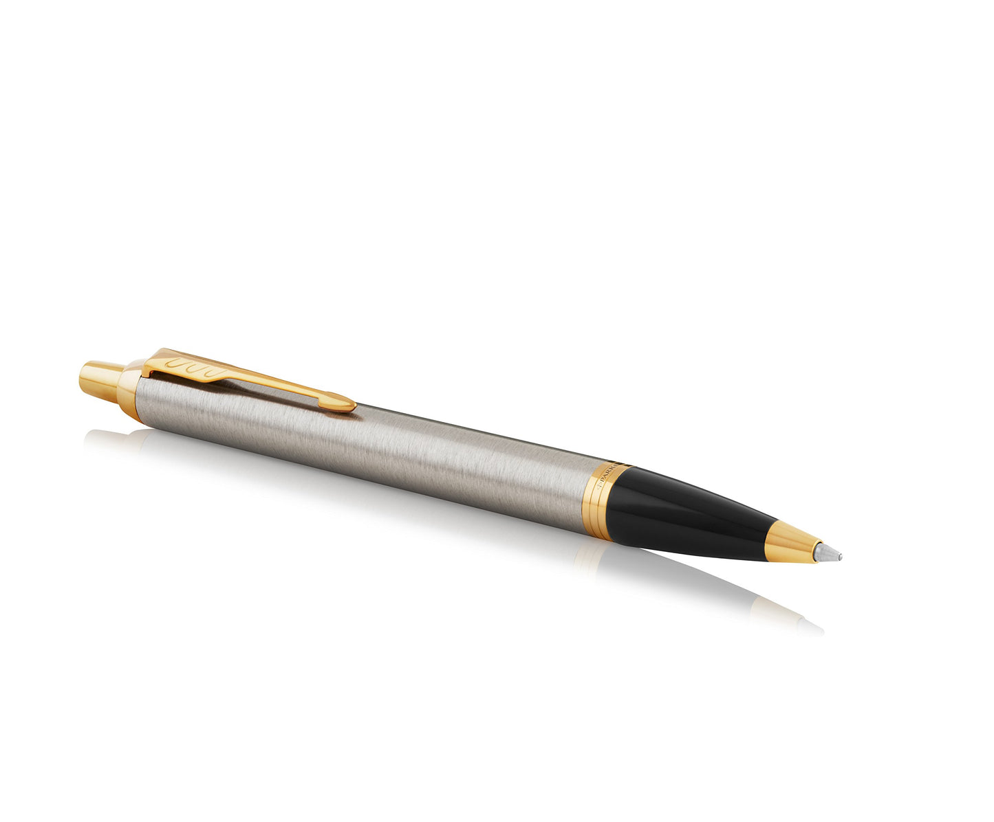 Parker IM Ballpoint Pen, Brushed Metal with Medium Point Black Ink Refill, Gift Box (1975558)
