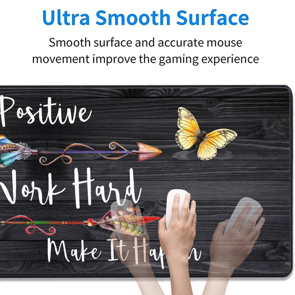3 Piece Mouse Pad Set with Stitched Edge Large Anti-Slip Mouse Pad Desk Pad Keyboard Pad + Wrist