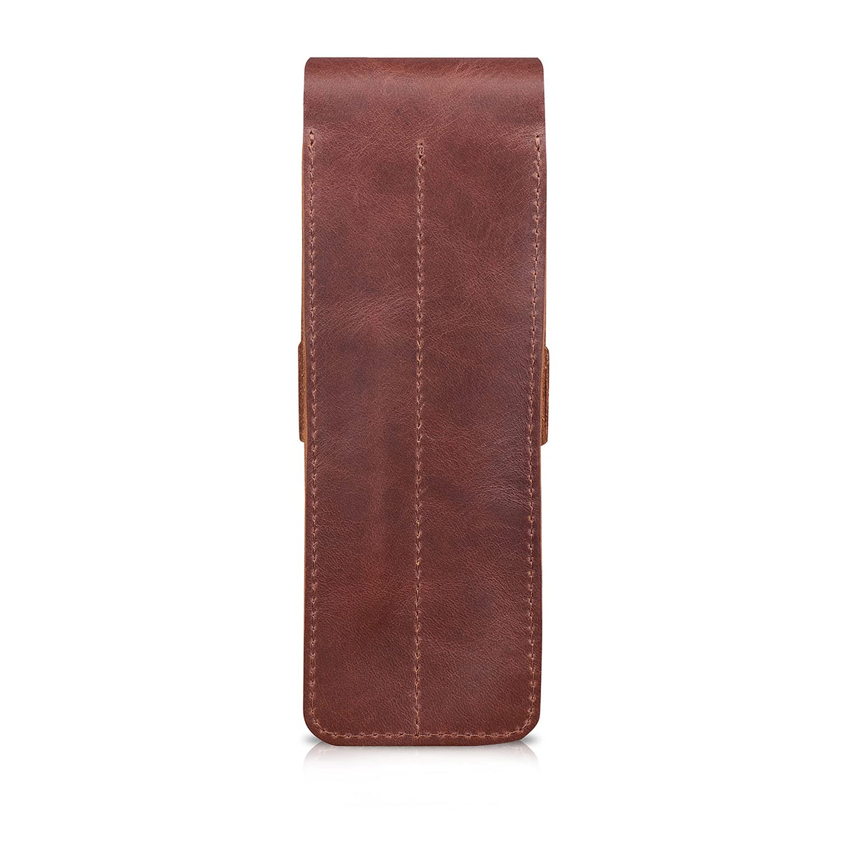 Londo Genuine Leather Pen and Pencil Case with Tuck in Flap, Stationery Bag - Two compartment