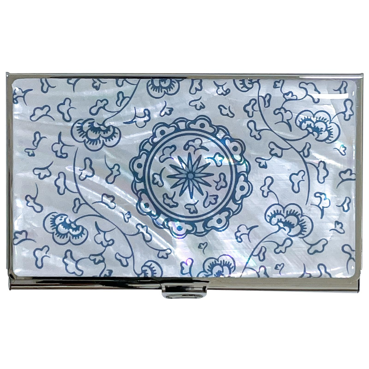 Nacreh Mother of Pearl Business Card Case Credit Id Name Holder Travel Wallet Art Painting Design