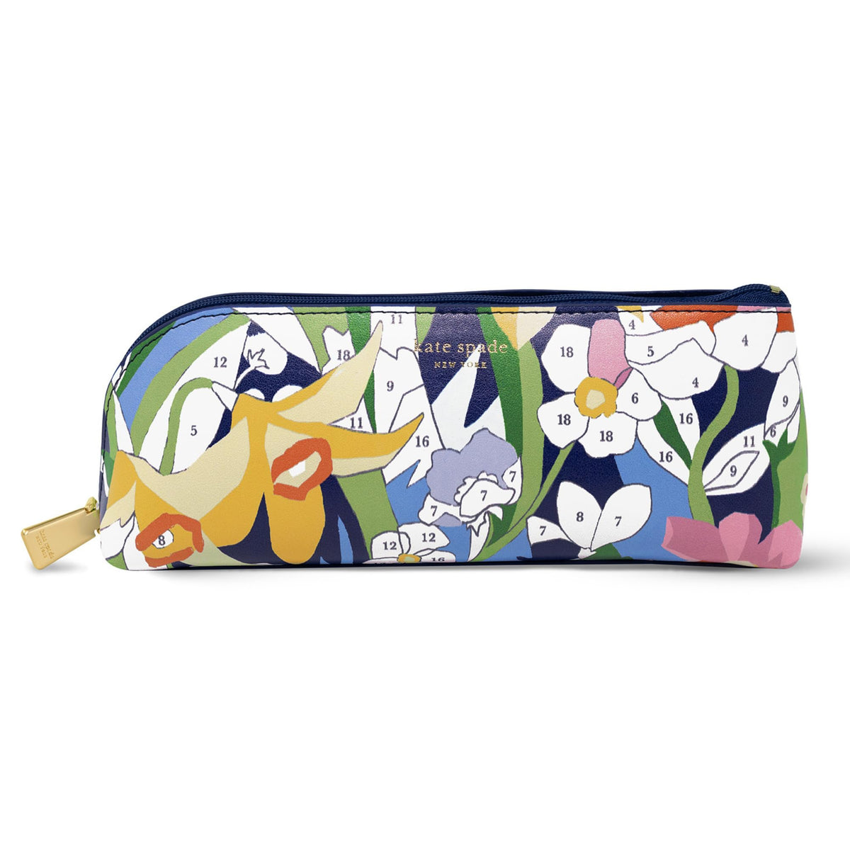 kate spade new york Pen and Pencil Case with Office Supplies, Zip Pouch Includes 2 Pencils