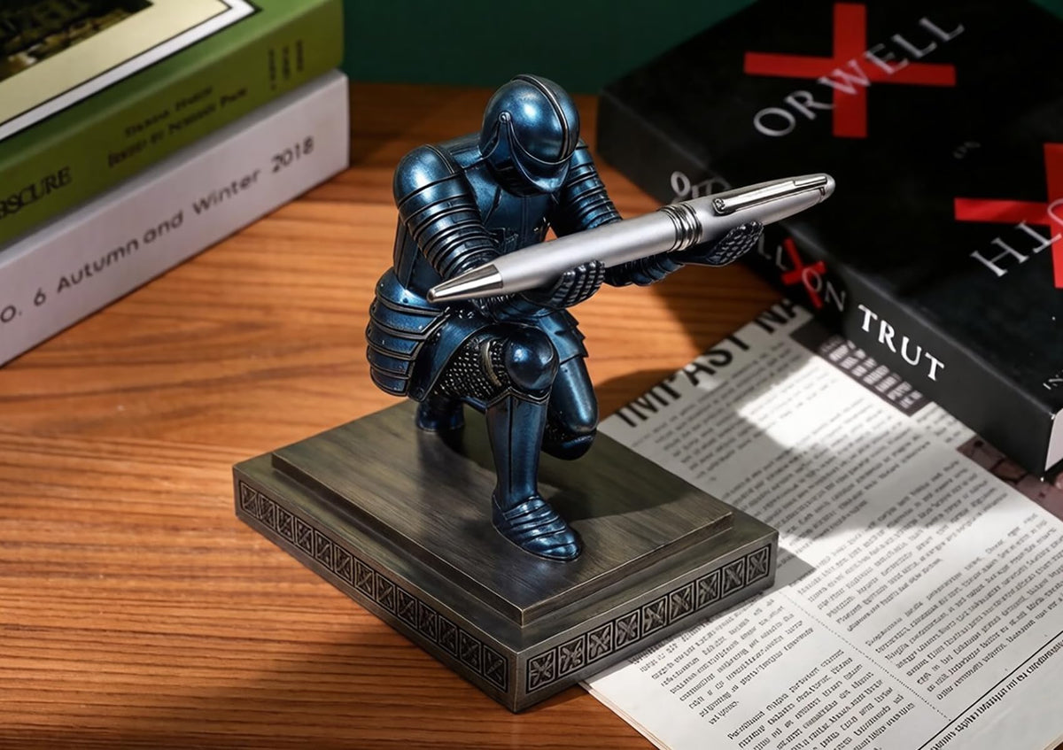 HDMbigmi Knight Pen Holder Pen Stand Desk Organizer and Accessories Blue