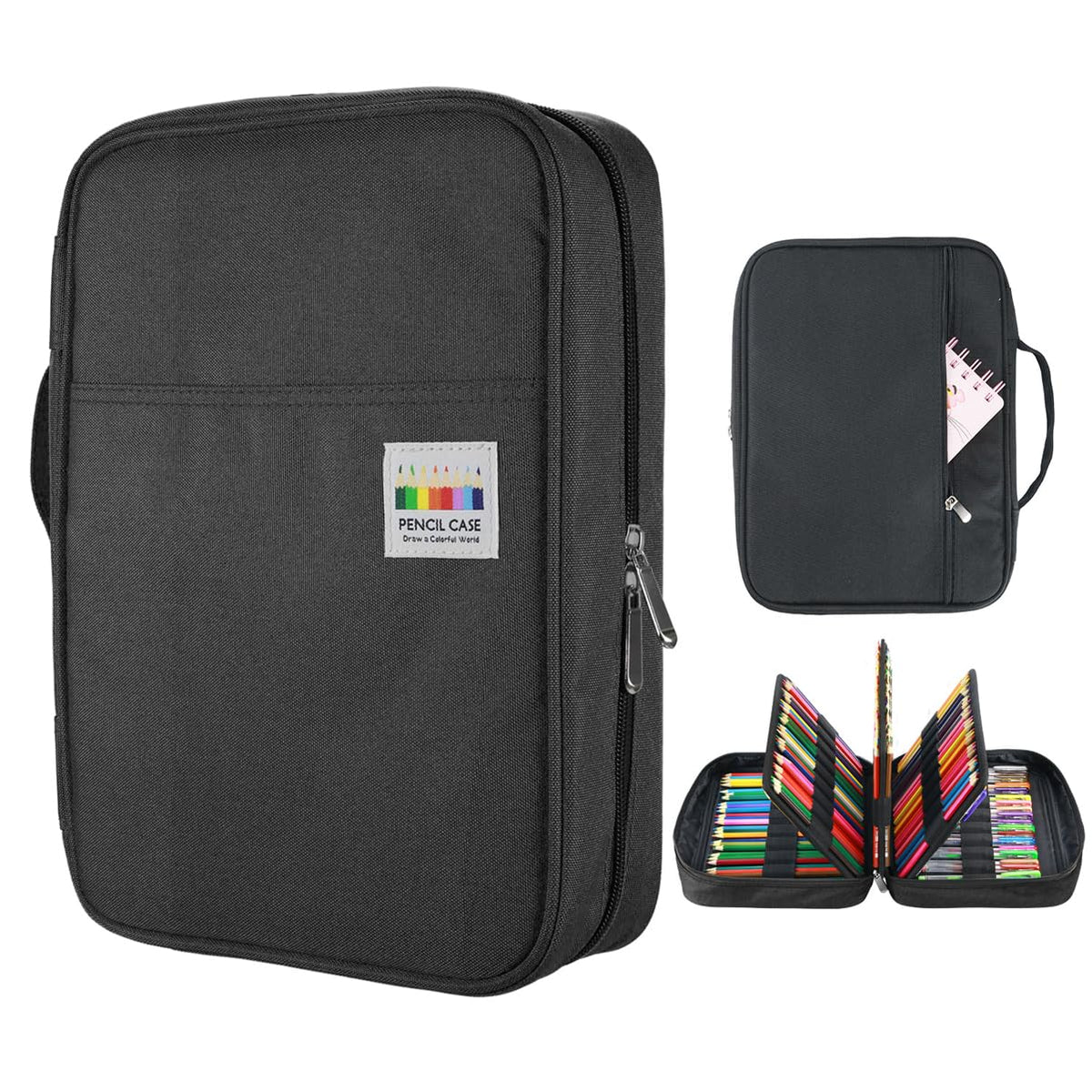 YOUSHARES 220 Slots Colored Pencil Case, 145 Slots Gel Pens fo Coloring Case Organizer, Handy