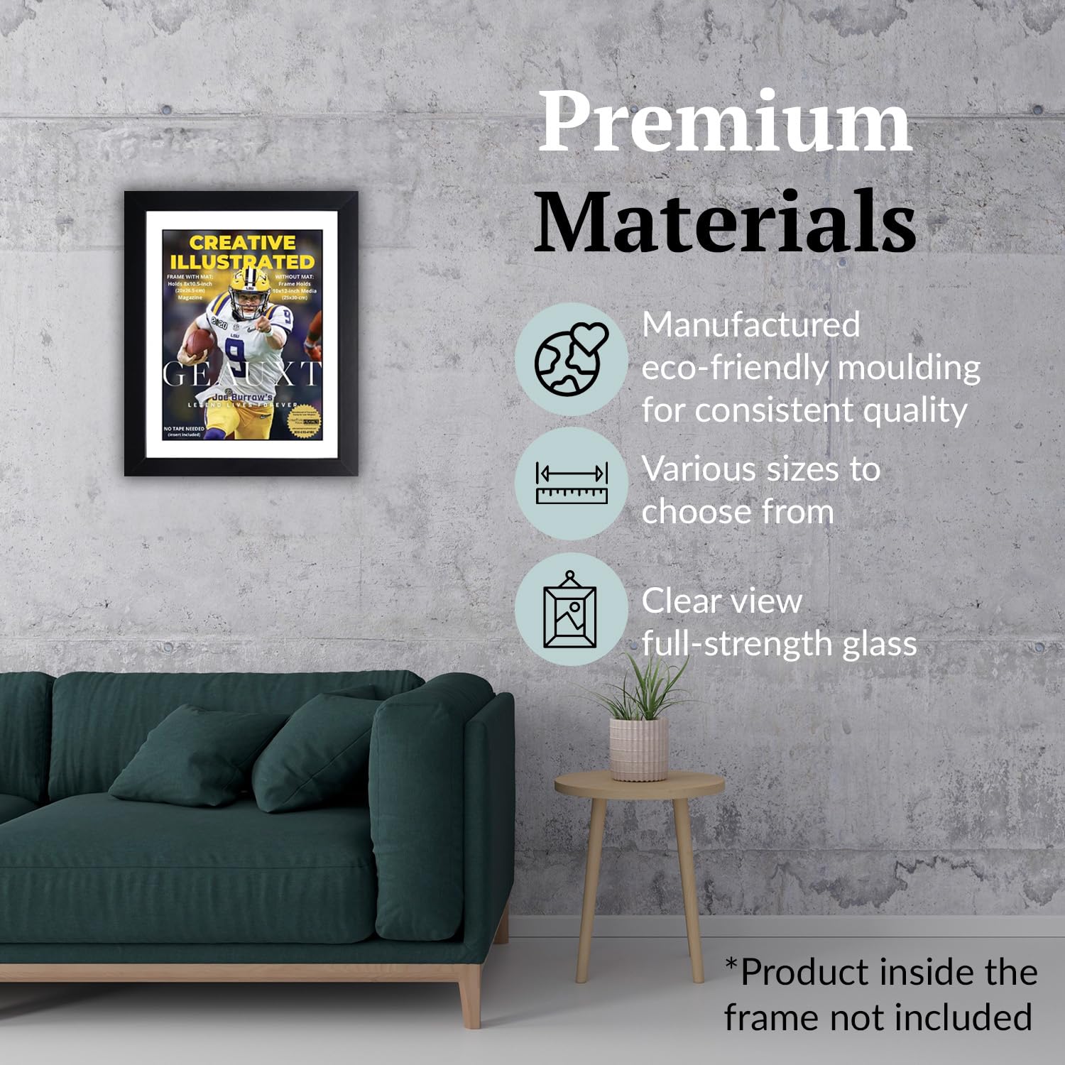 Creative Picture Frames 8 x 10.5 Magazine Frame with Full-Strength Glass, Holds Up To A 1/4" Thick