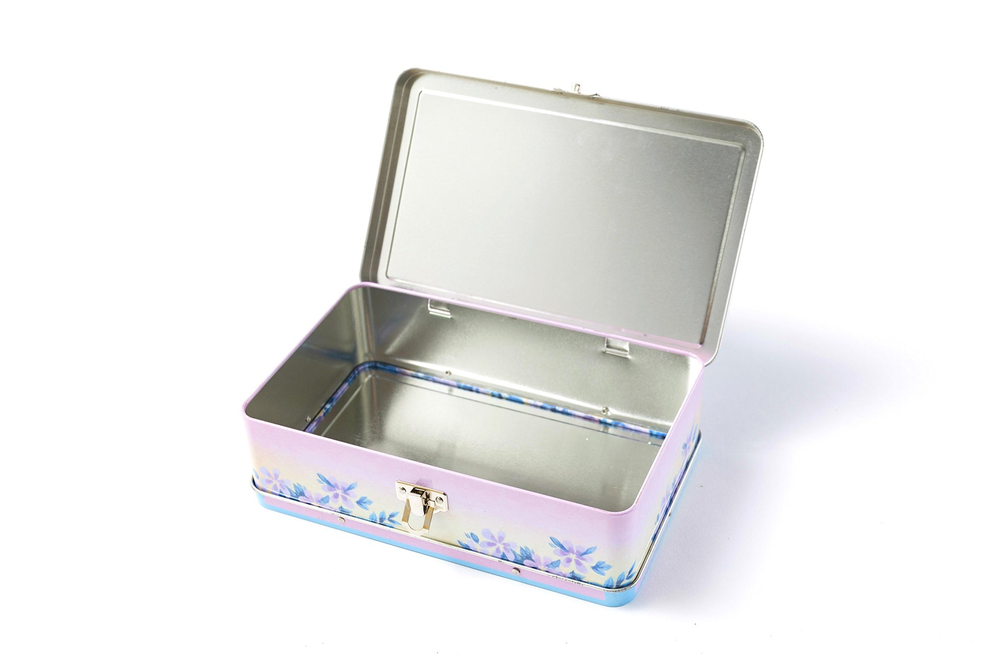 DAHO Metal Storage Box with Hinge for Office, School, Home, Makeup, Arts & Crafts and Accessories