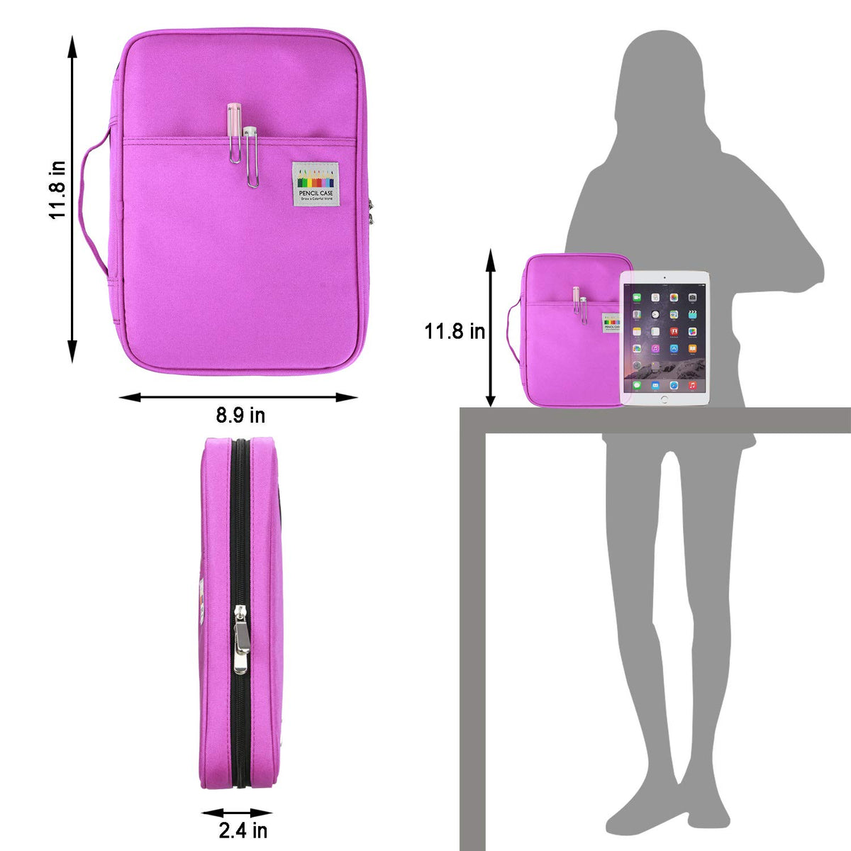 YOUSHARES 166 Slots Colored Pencil Case, 110 Slots Gel Pens fo Coloring Case Organizer, Handy