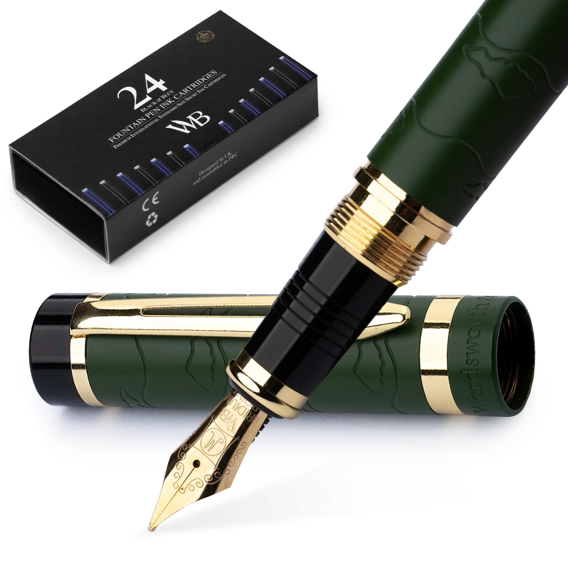 Wordsworth & Black Primori Luxury Fountain Pen Set for Writing, Medium Nib