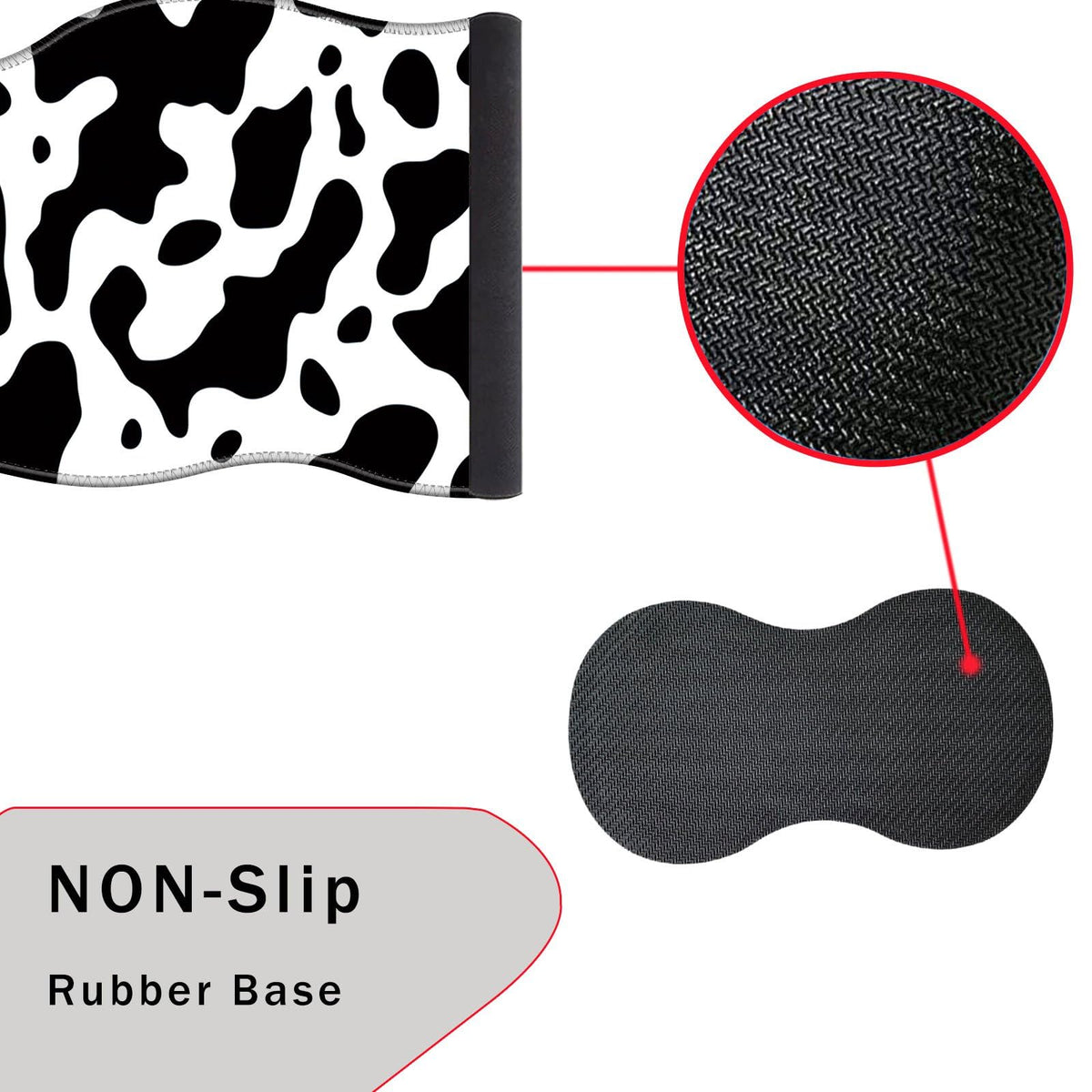 CICPLKSE Mouse Pad with Wrist Support + Desk Mat + Coaster 3 in 1 Set, XXL Large Gaming Mousepad