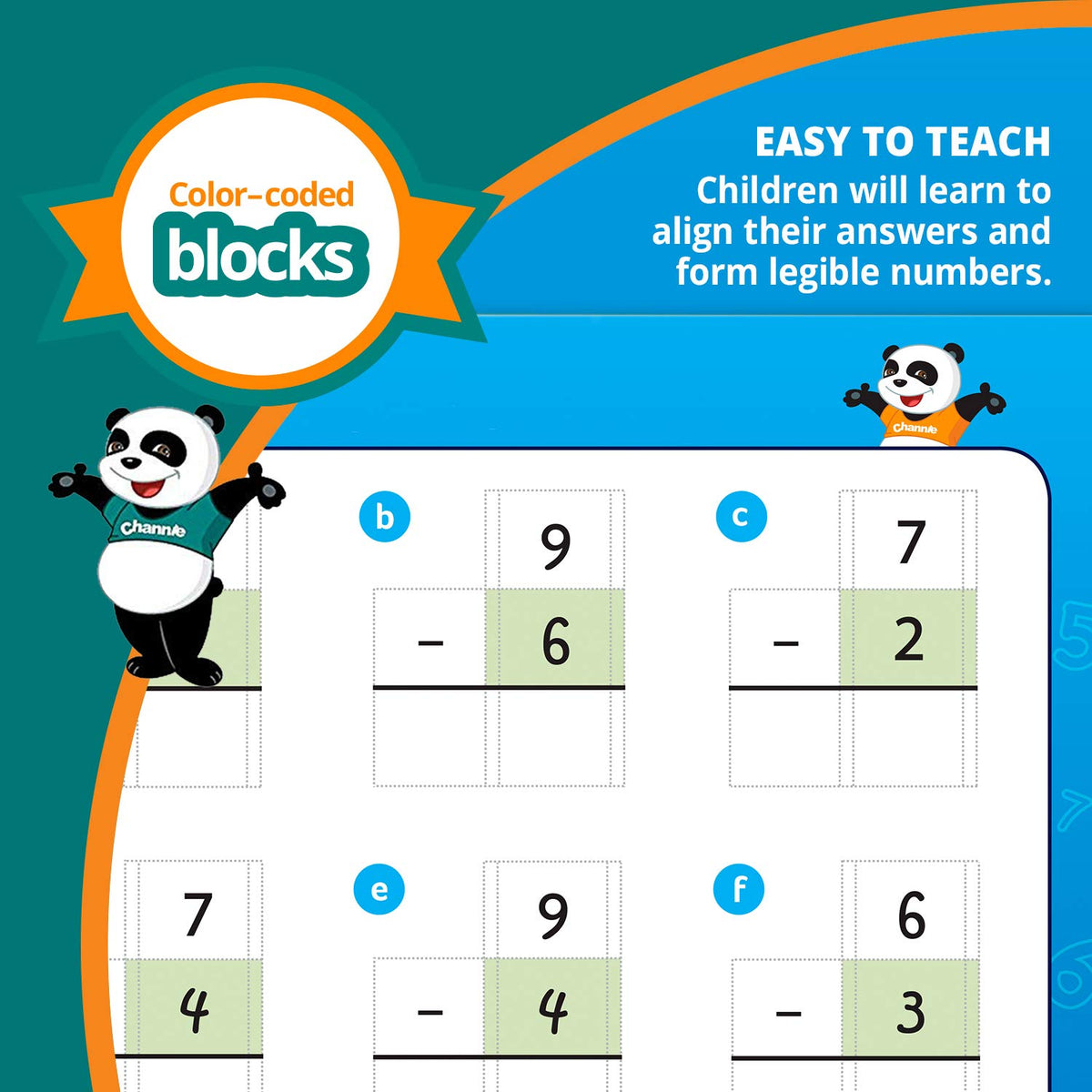 Channie’s One Card a Day Single Digit Addition and Subtraction Flash Cards, 34 Dry Erase Pre K