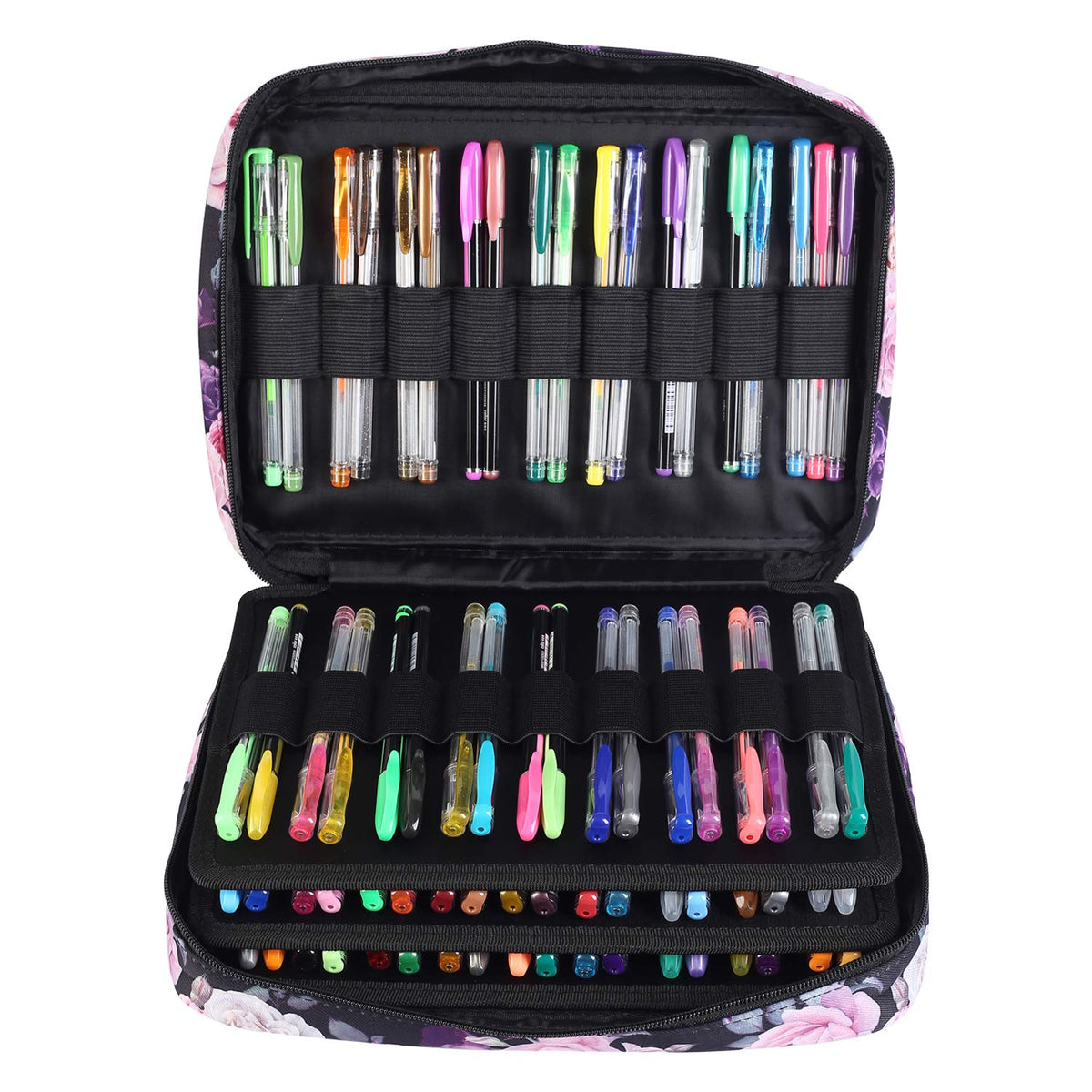 Shulaner Colored Pencil Case Slot Holds 220 Pencils or 144 Gel Pens with Zipper Closure Large