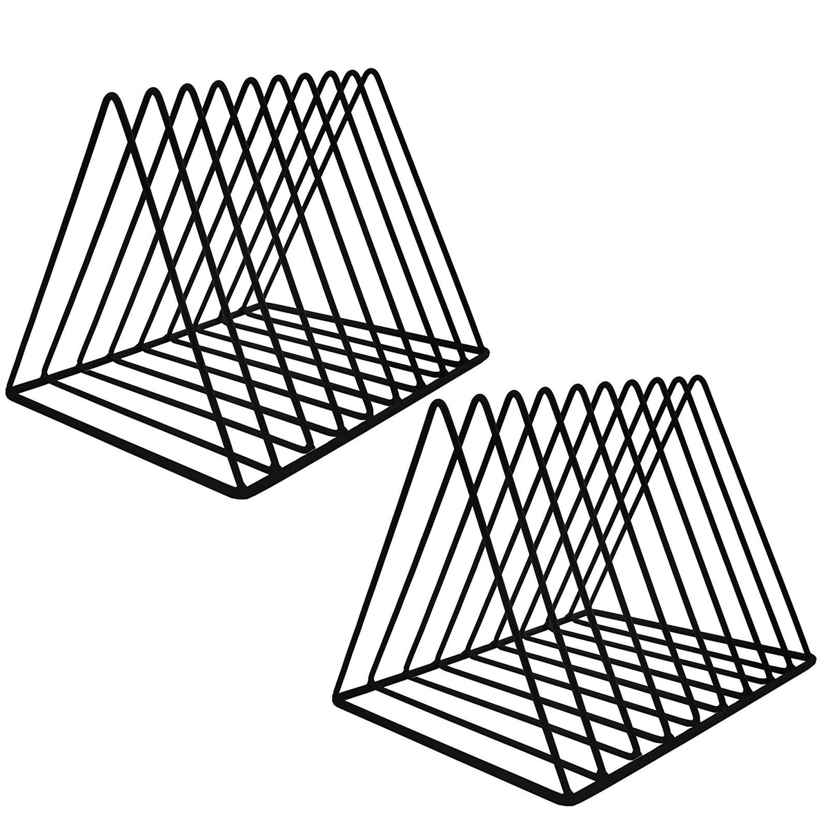 EASEPRES 9 Slot Magazine Rack Book Record Holder, Desktop Iron Storage Rack Bookshelf Multifunction