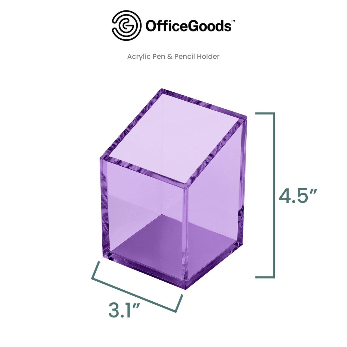 OfficeGoods Acrylic Pen and Pencil Holder, Purple